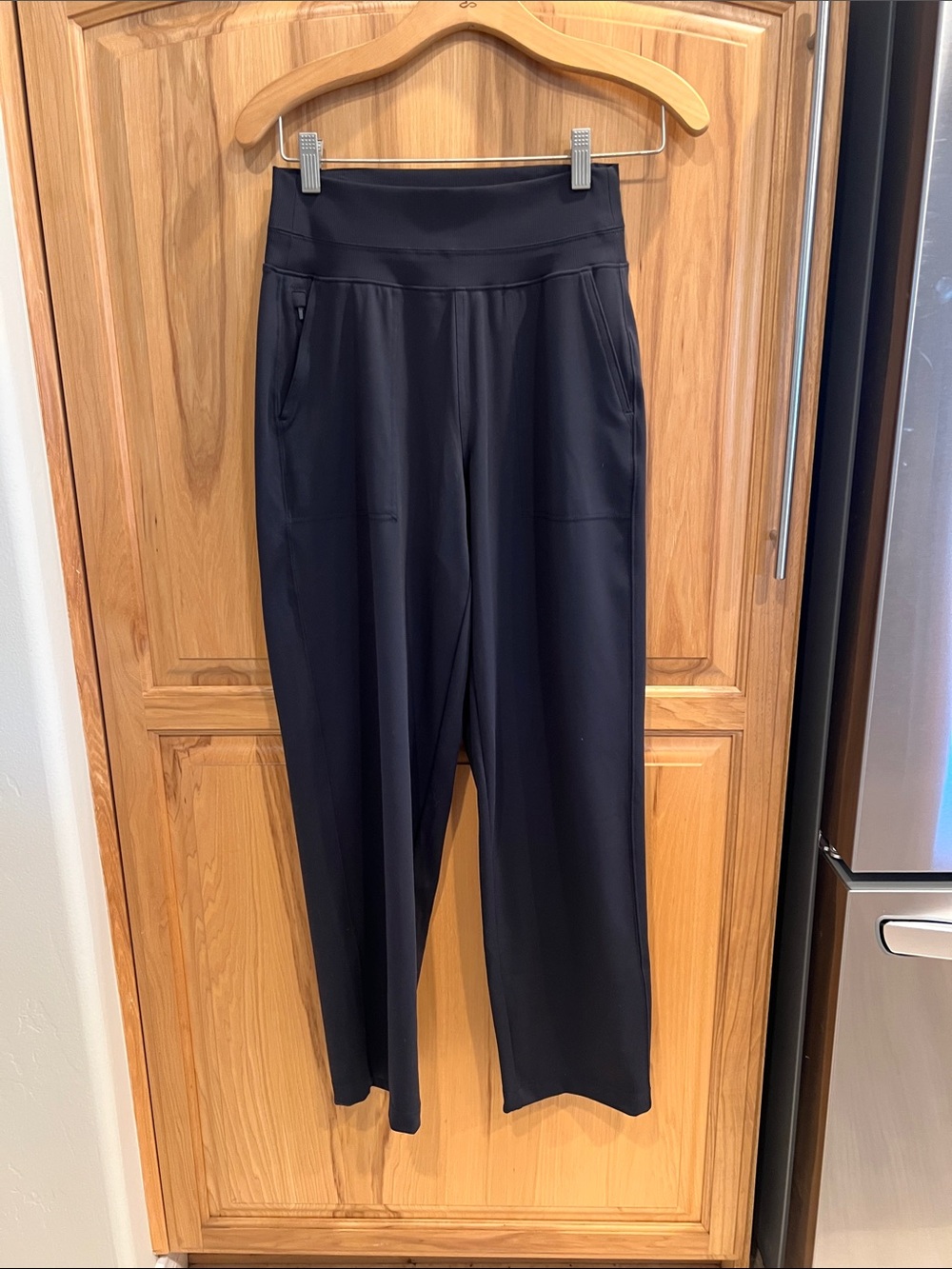 Athleta Black High-Waist Wide-Leg Pull-On Pants